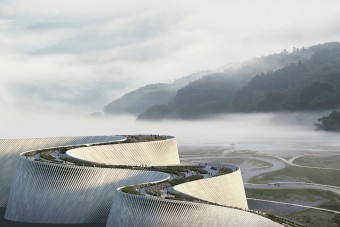 Folyóként kanyarog majd a múzeum épülete