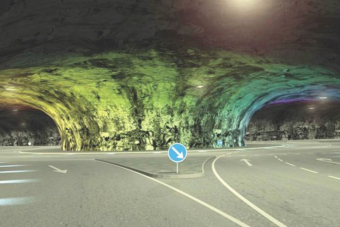 Művészeti alkotásnak is beillő alagút épült az Atlanti-óceán alatt, körforgalommal