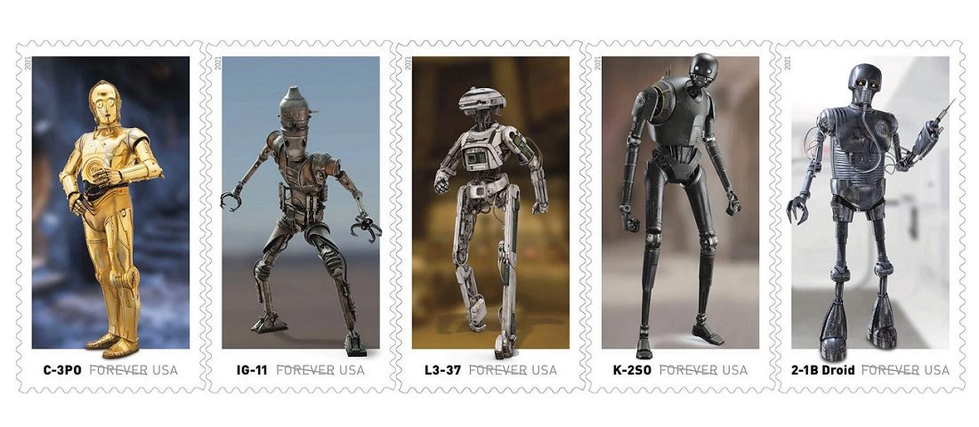 Droidok kerültek a bélyegekre Amerikában