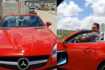 A haverok csak röhögtek, ahogy a magas férfi beszállt új kabriójába