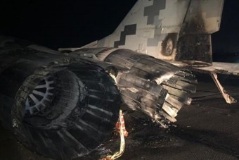 MiG-29-es vadászgép és autó ütközött Ukrajnában
