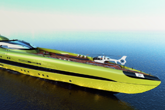 Ez a luxusjacht kívül belül zöld, és nem csak a festése