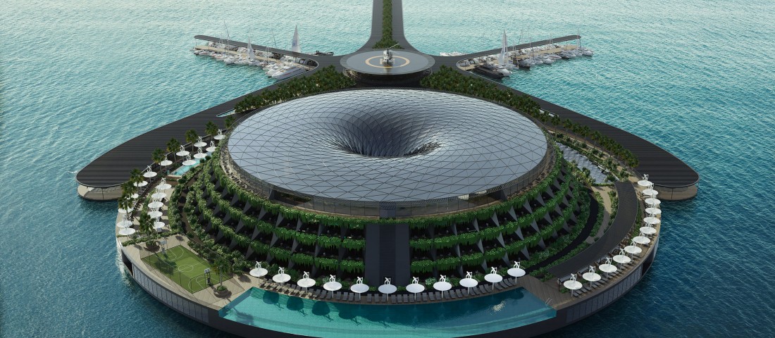 Egyszerre lebeg és forog a jövő luxushotele