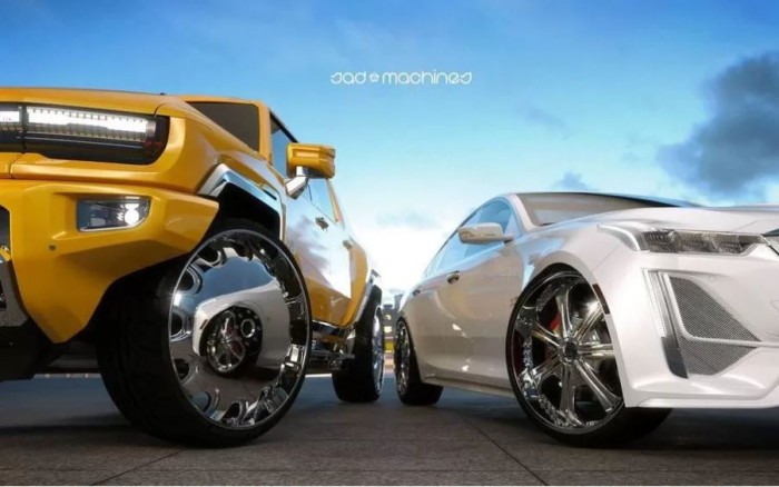 Nézd meg az elektromos Hummert 30 colos krómfelnikkel 4