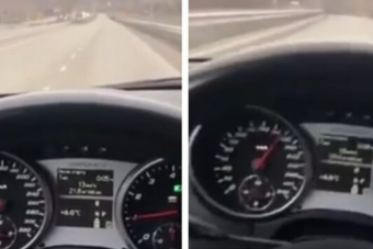 Mind a négy kereke kitört a padlógázon száguldó Mercedesnek