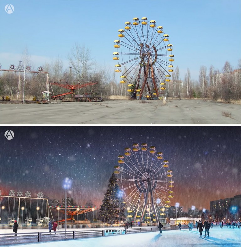 Szellemjárta orosz városokat támaszt fel az ukrán művész, digitálisan 4