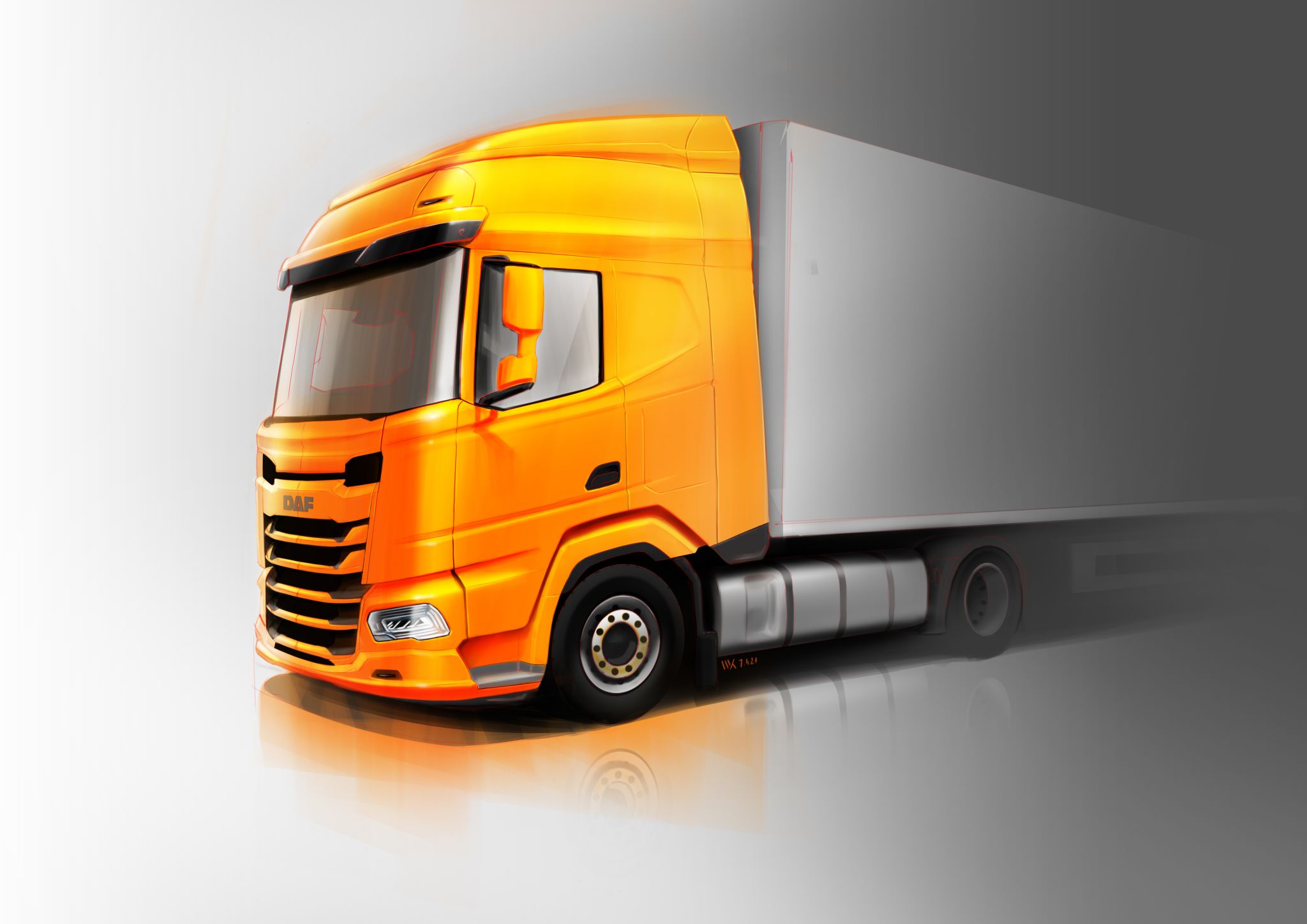 Megvan, hogy nézhet ki az új DAF XF 2 | Vezess Megvan, hogy nézhet ki az új DAF XF 2