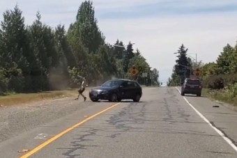 Úgy hergeli egy férfi az audist, mint bikát a torreádor