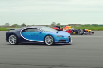 Legyőzik-e egy F1-es autóval az 1500 lóerős Bugattit?