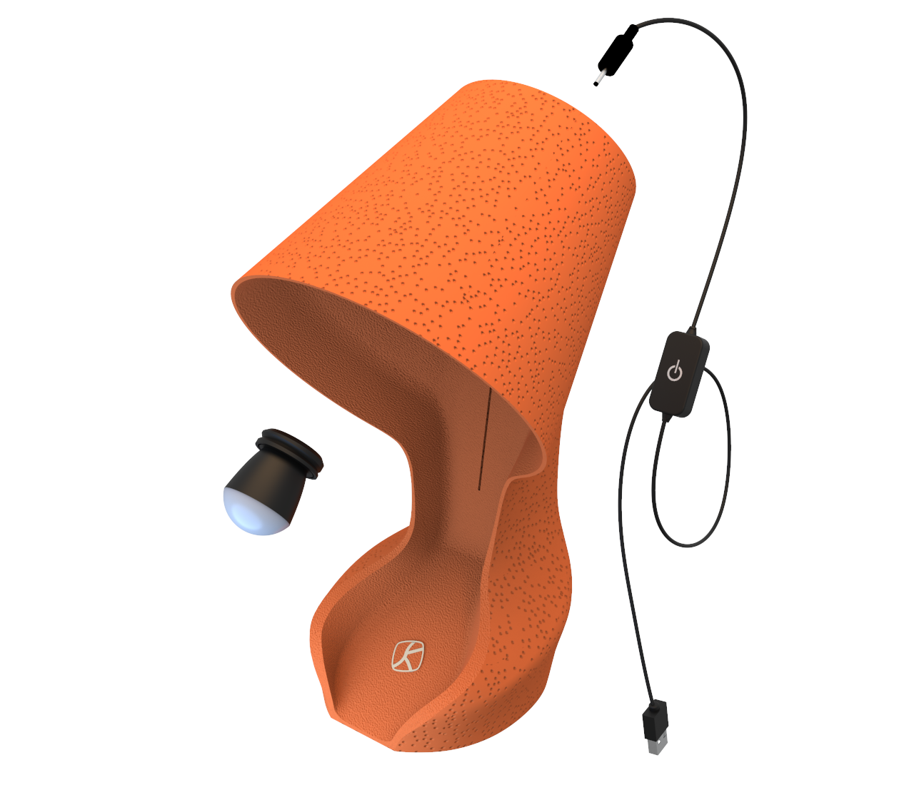 Narancshéjból készült ez az asztali lámpa 2