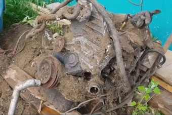Egy évig volt föld alatt ez a dízelmotor, megpróbálják beindítani