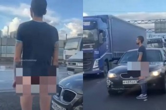 Letolt nadrággal okozott dugót egy férfi Szentpéterváron