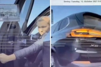 Aljas bosszúkarcolást vett fel a Tesla kamerája, az elkövető persze tagad 