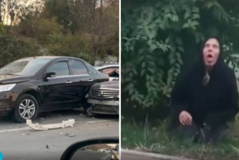 Összetört öt autót, majd transzba esve vonaglott az aszfalton a sofőr