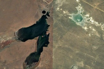 Atomrobbantással csináltak óriási tavat az oroszok