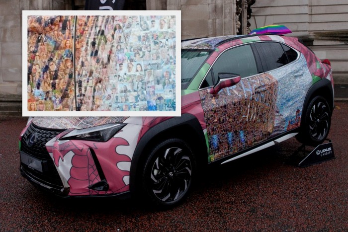 Több ezer parányi arc köszön rád erről az autóról 7