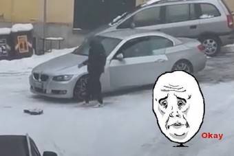 Tízpontos bénázás egy BMW-vel és egy hólánccal