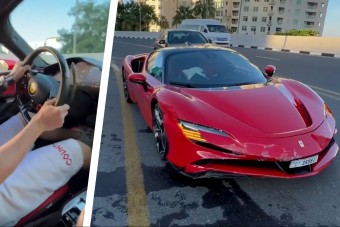 Visszaváltás, nagy gáz egy 986 lóerős Ferrariban? Íme, az eredmény!