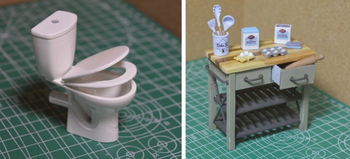 Működő miniatűr barkácsgépeket készít egy férfi 1