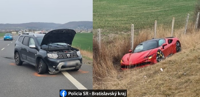 Dacia és Ferrari ütközött Szlovákiában, az anyagi kár igen jelentős 1