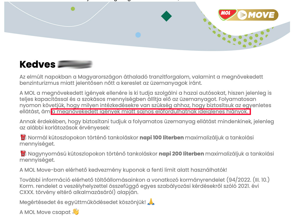 Mol: előfordulhat ideiglenes hiány a kutakon, korlátozzák a tankolást is 2 | Vezess Mol: előfordulhat ideiglenes hiány a kutakon, korlátozzák a tankolást is 2
