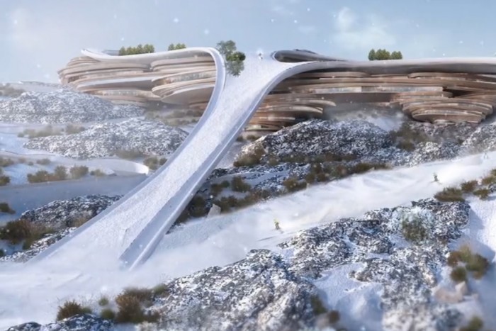 Mesés síparadicsom épül a sivatagban