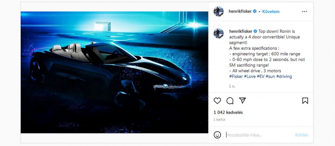 Kérsz négyajtós, elektromos luxuskabriót? Tessék!