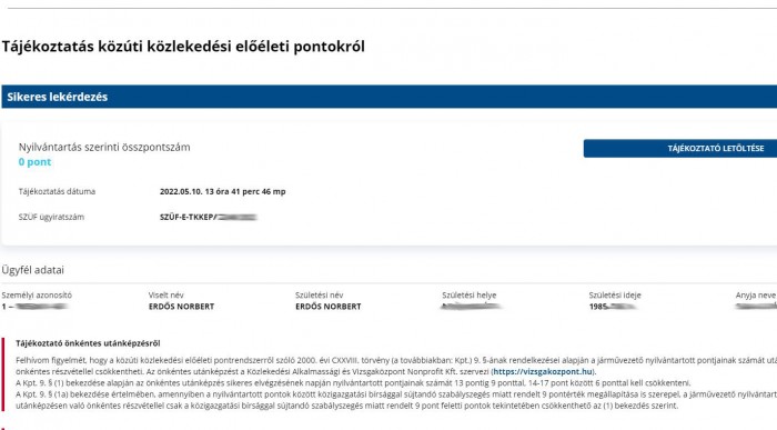 Tudod, mennyi büntetőpontod van? Mostantól ingyen meg lehet nézni! 2 | Vezess Tudod, mennyi büntetőpontod van? Mostantól ingyen meg lehet nézni! 2