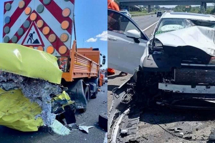 150-nel csapódott a közutasok kocsijába, autóstul szorult be alá