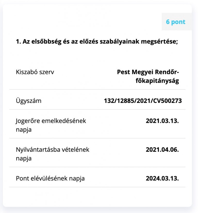 Tudod, mennyi büntetőpontod van? Mostantól ingyen meg lehet nézni! 3 | Vezess Tudod, mennyi büntetőpontod van? Mostantól ingyen meg lehet nézni! 3