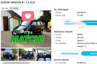 Társkereső stílusban hirdeti magát egy eladó Suzuki
