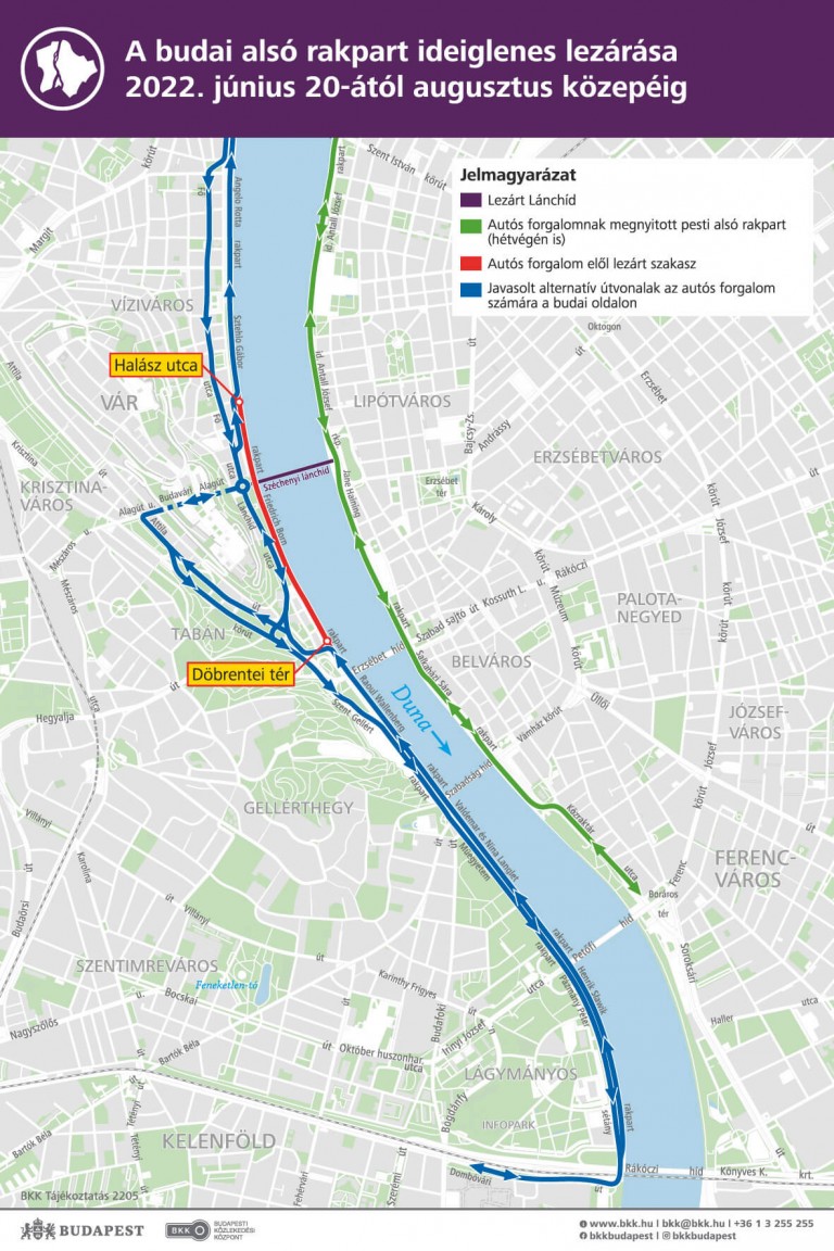 Két hónapos lezárás jön a budai alsó rakparton 1 | Vezess Két hónapos lezárás jön a budai alsó rakparton 1