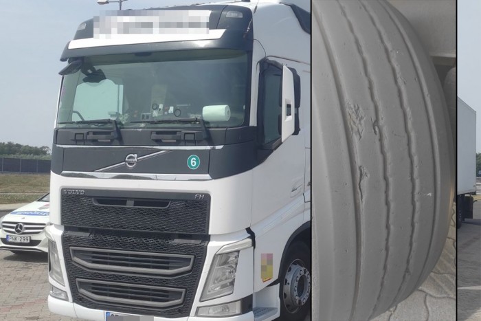 Borzalmas abroncsokkal közlekedett, 300 ezerre büntették