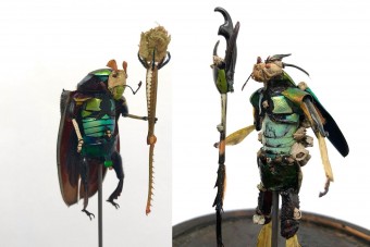 Rovartetemekből készít látványos harcosfigurákat egy művész