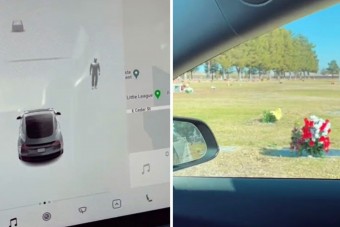 Sírok között haladva emberi alakokat észlel a Tesla