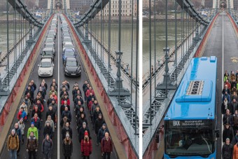 Egyetlen erős kép mutatja, mit jelent ha nem közlekednek autók a Lánchídon