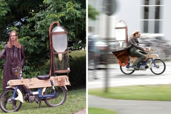 Benzin helyett ingyen üzemanyaggal motorozik egy holland feltaláló