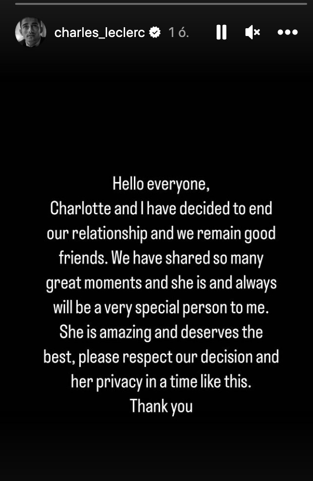F1: Leclerc szakított a barátnőjével 1