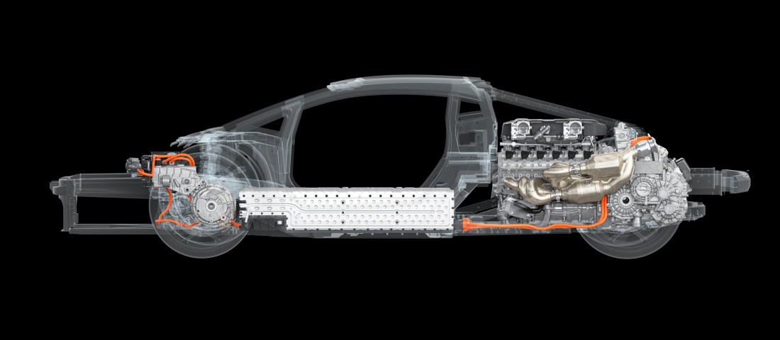 Ezer lóerős lesz a hibrid Lamborghini