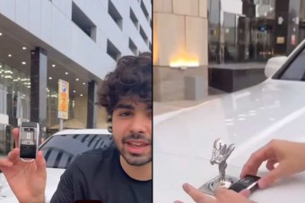 Kulccsal a motorházon hagyta utcán a Rolls-Royce-t, majd elment edzeni