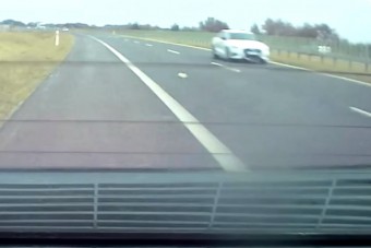 Gondolkodás nélkül mentett meg egy macskát az autópályán a bátor sofőr