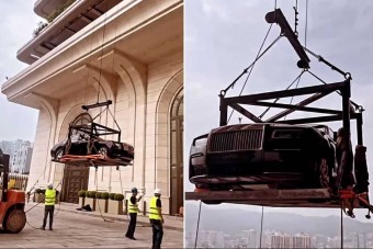 Döbbenetes helyen lett szobadísz egy új Rolls-Royce
