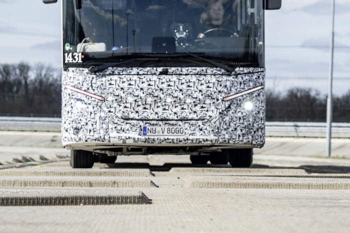 One million kilometers are put on this bus in one year