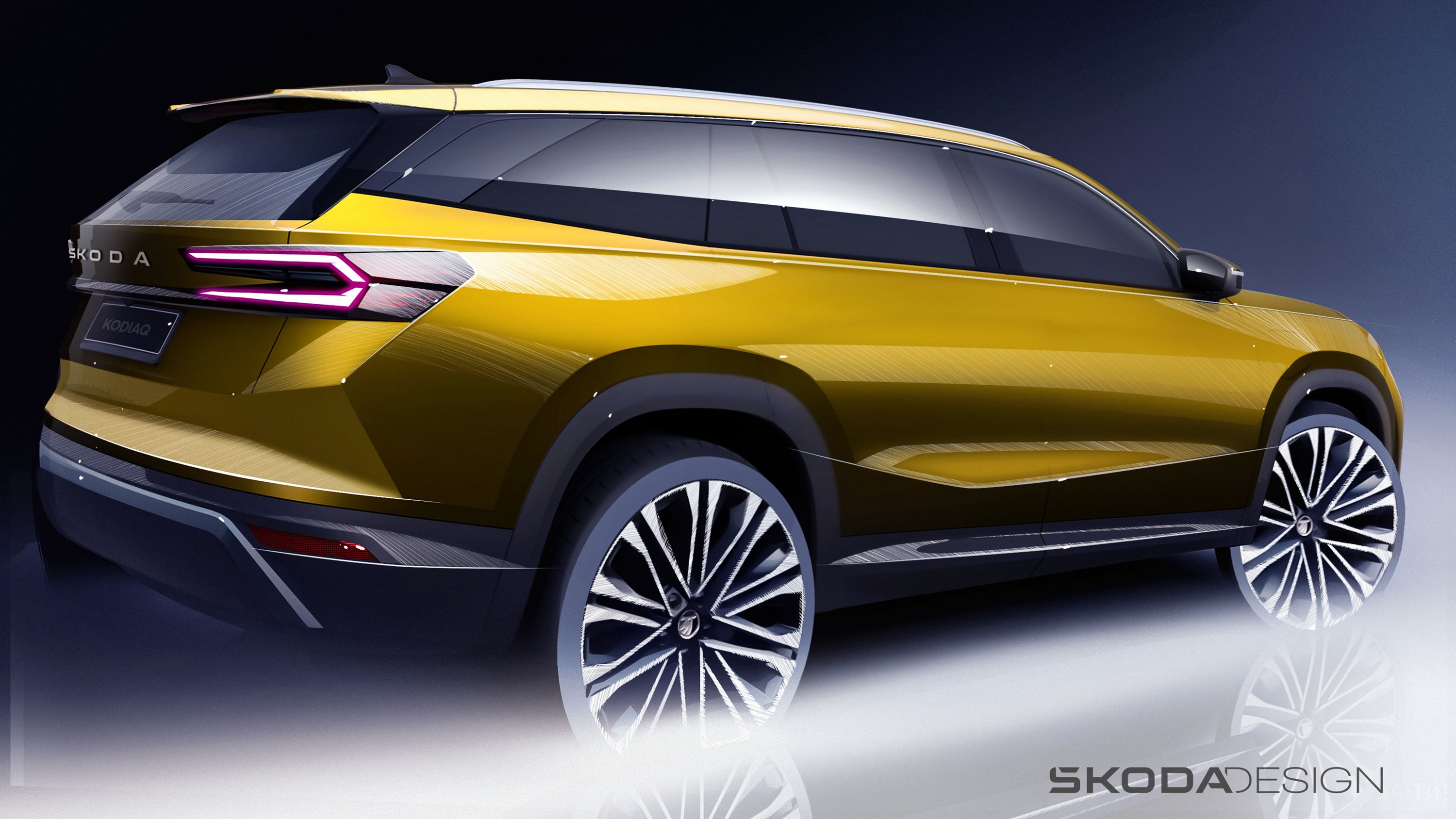 The first images show the new seven-seater Skoda 3