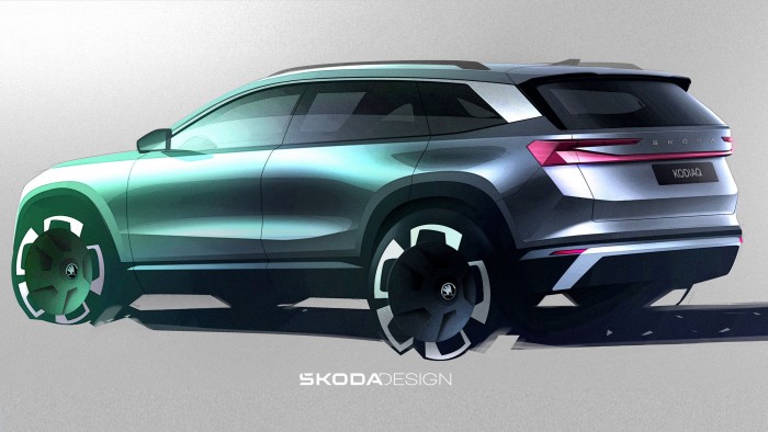 The first images show the new seven-seater Skoda 12
