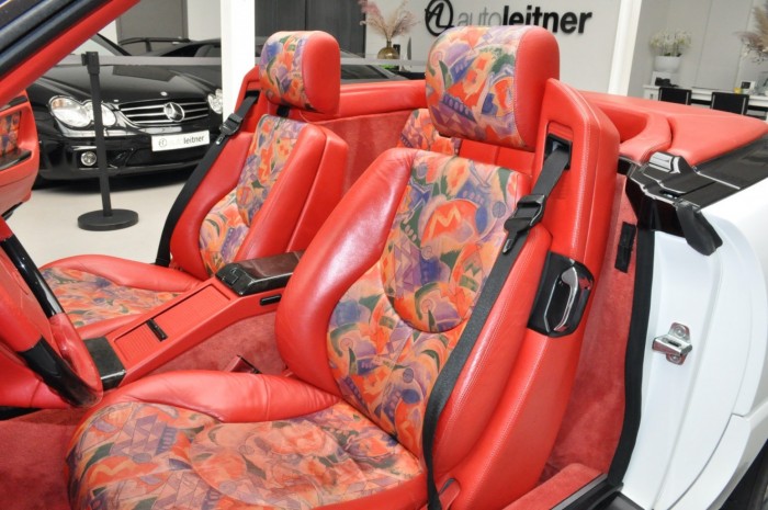 Surprisingly colorful interior on a 1996 Mercedes, plus factory 3