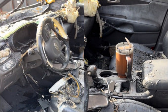 Szénné égett egy autó, brutális ingyenreklámot csináltak belőle