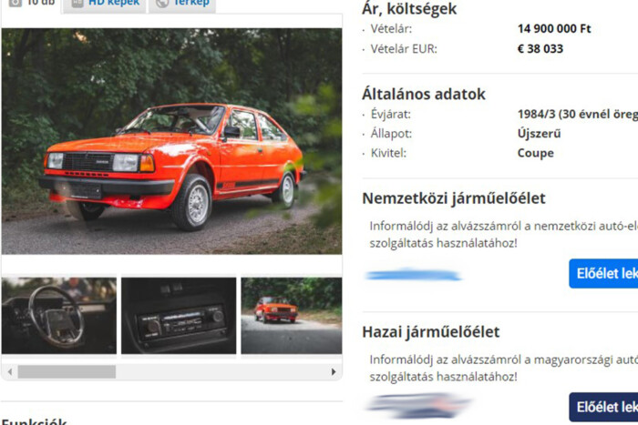 Egy fullos új Octavia áráért eladó a 40 éves Škoda