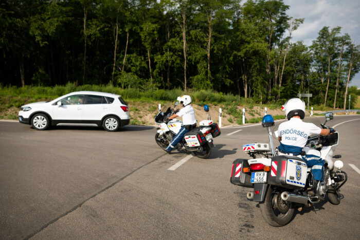 The police gave a message to motorists about the Hungaroring 1