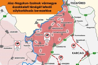 Kitiltják a teherautós forgalmat egy jászi régióból